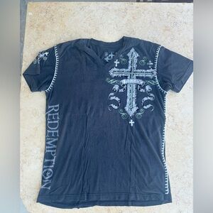 distressed affliction tee